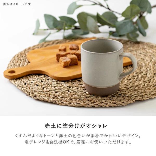 米白色咖啡杯茶杯-340ml日本美濃燒-7