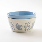 PLANTAREE / 13cm 日本陶瓷餐碗附蓋 / 飛鳥淺藍 - Chop & Chew