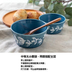 PLANTAREE / 13cm 日本陶瓷餐碗 附蓋 / 翠鳥 - Chop & Chew