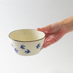 PLANTAREE / 13cm 日本陶瓷餐碗附蓋 / 燕子 - Chop & Chew