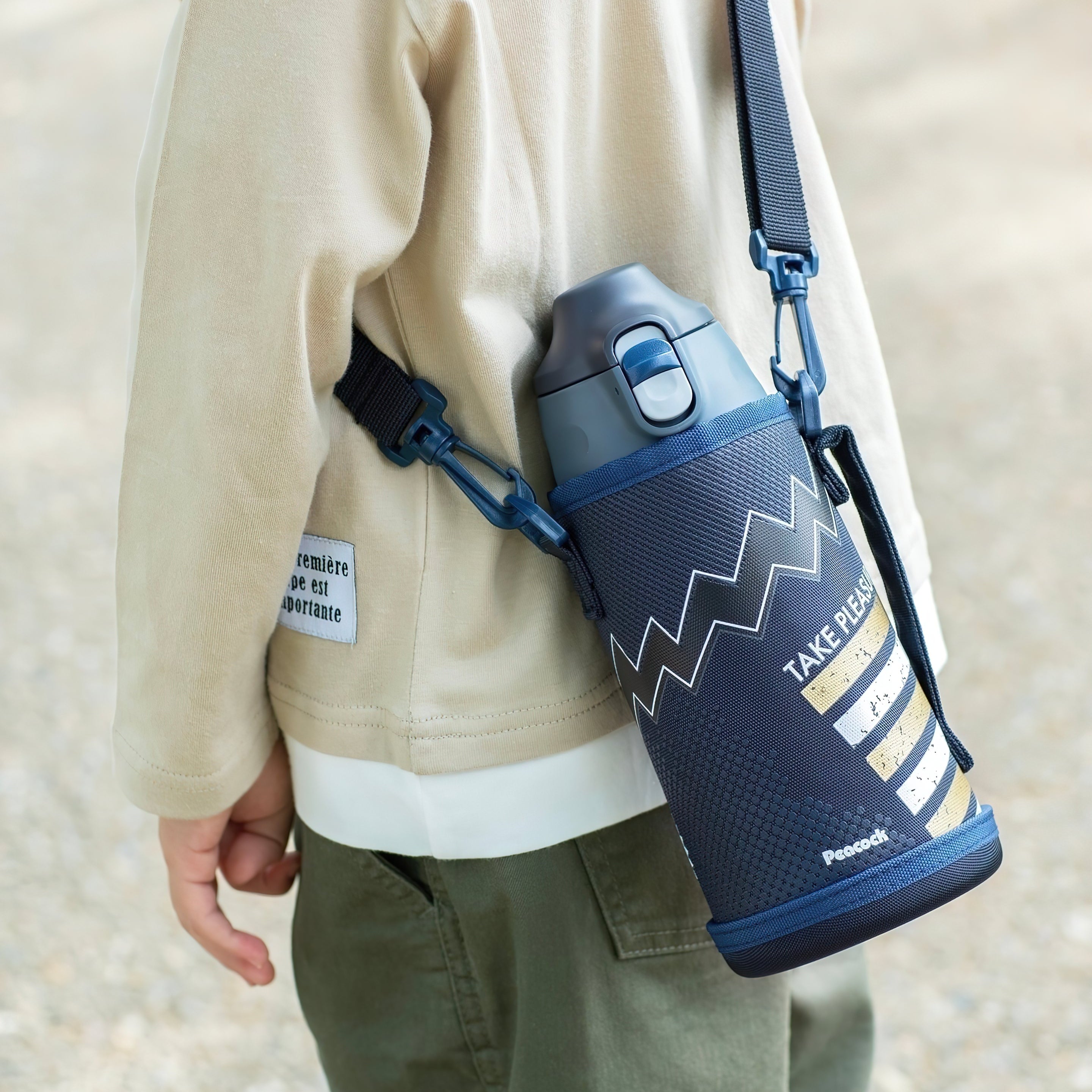 Peacock日本孔雀 / ASG-W82 / 750ml SUS304兒童保冷壺保溫壺 /  直飲+水杯(附杯套) / 8
