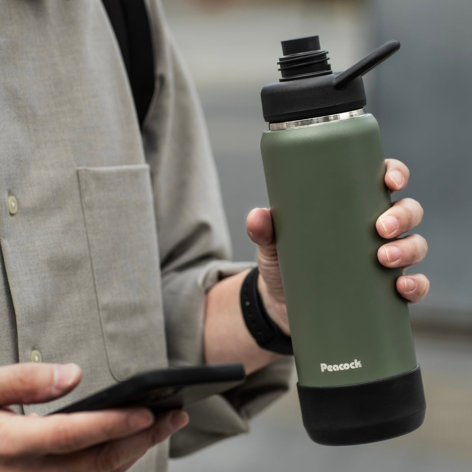 Peacock日本孔雀 AJL-R100 1000ml SUS316保溫杯，氣泡水專用，保冷6小時，戶外運動必備 1